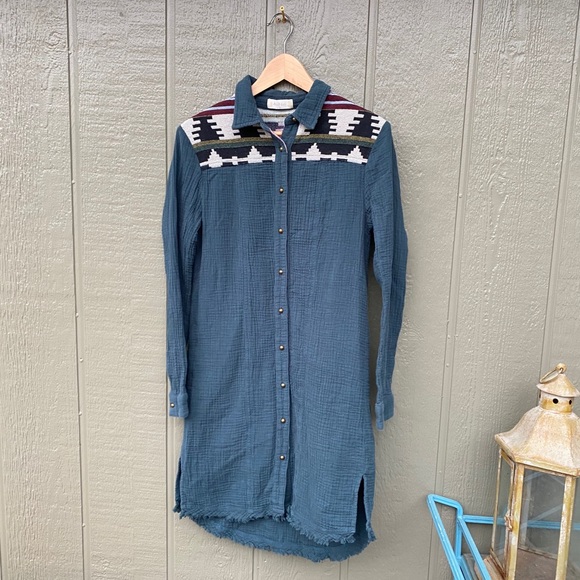Altar’d State Button Down Dress Southwestern M - Picture 10 of 10